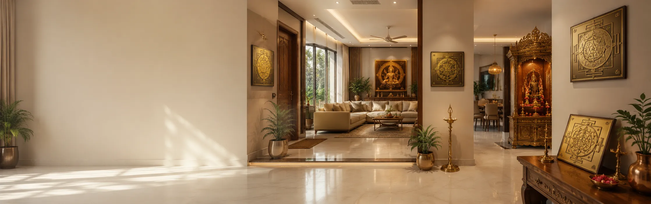 Crystals combined with Yantra remedies for a complete Vastu energy correction plan