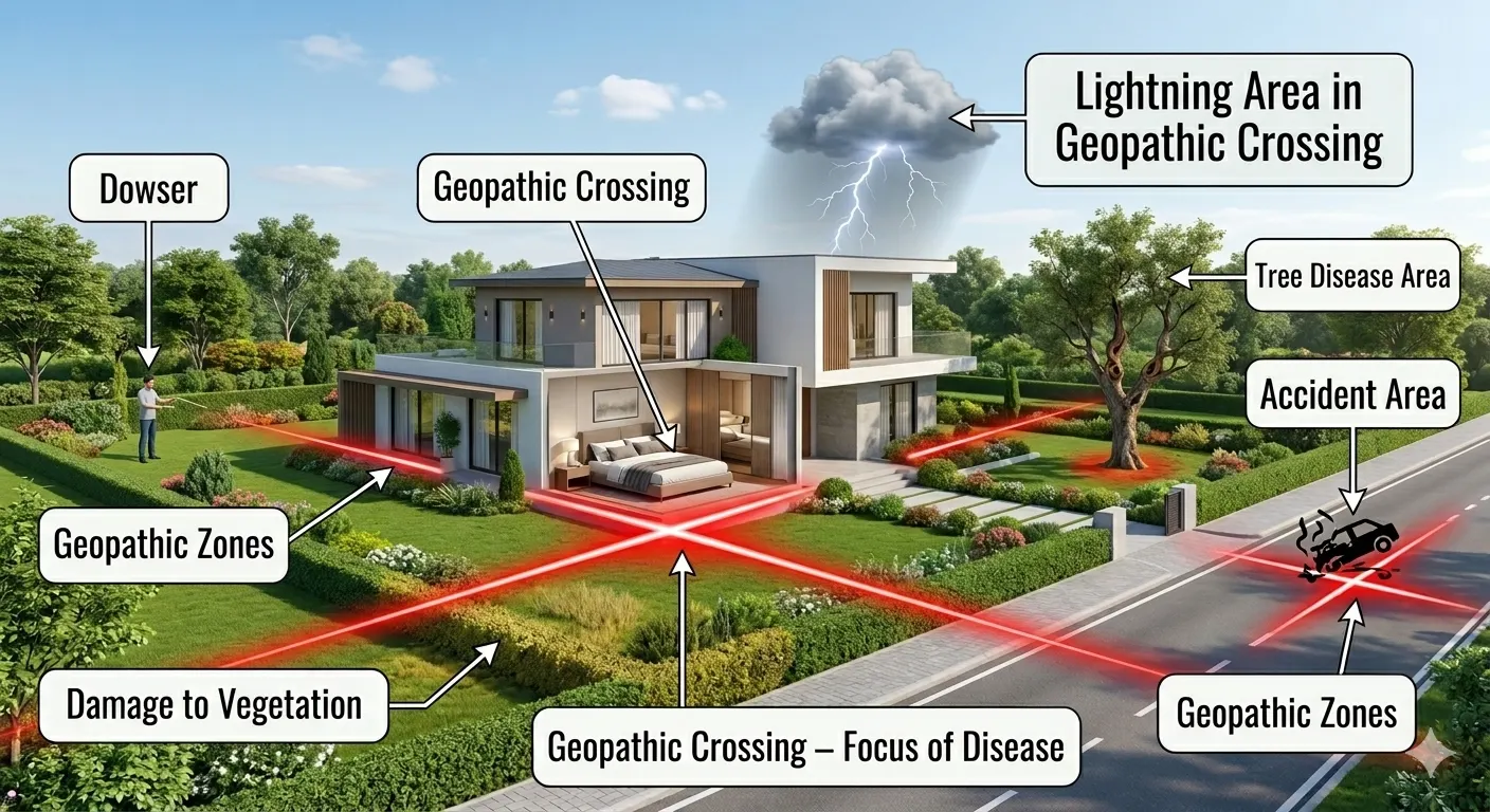 Geopathic Stress affecting sleeping zones, workspaces and family areas inside a home
